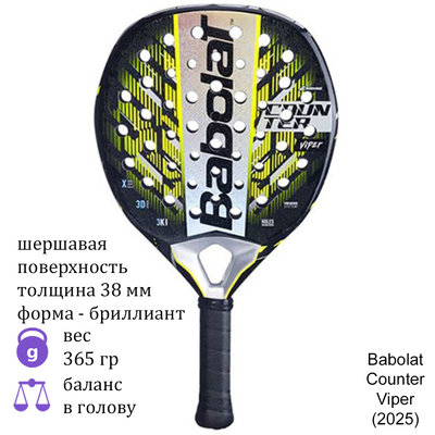 Ракетка для падел Babolat Counter Viper 2.5 (2025)