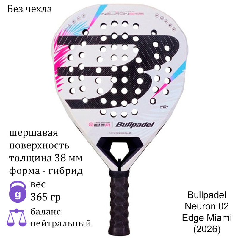Ракетка для падела Bullpadel Neuron 02 Edge Miami (2026)