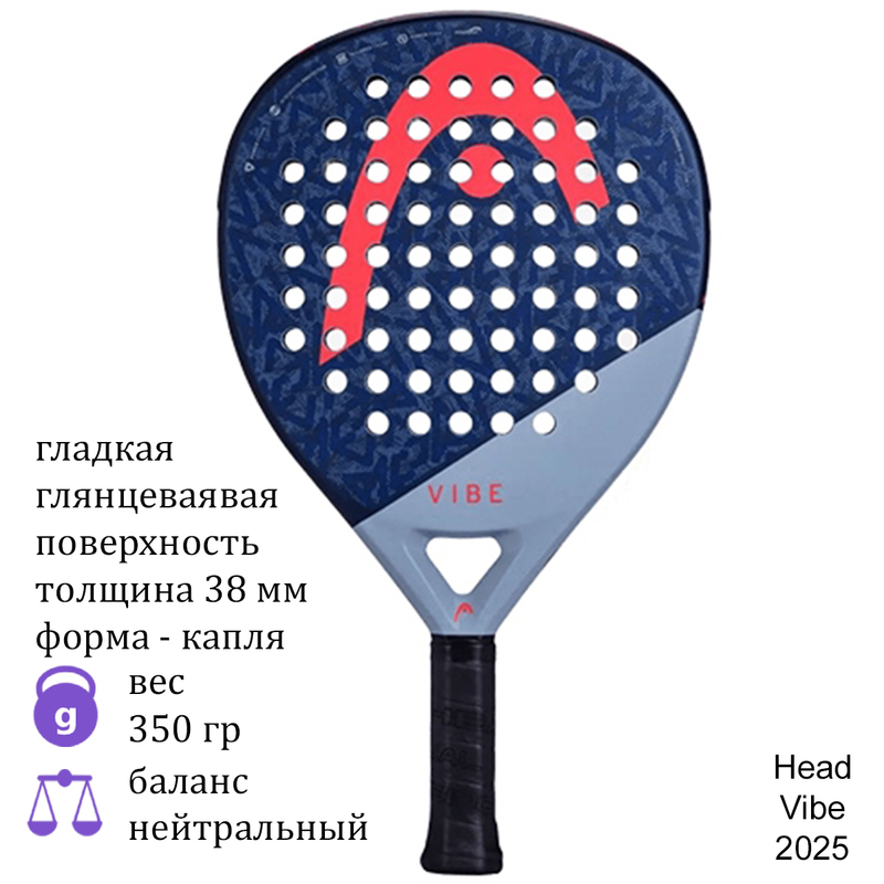 Ракетка для падела Head Vibe Blue/Red (2025)