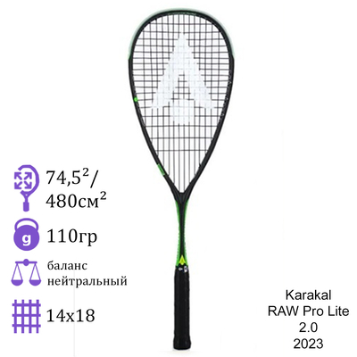 Ракетка для сквоша Karakal RAW Pro Lite 2.0 2023