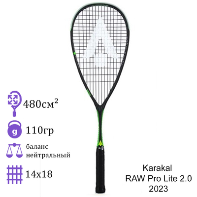 Ракетка для сквоша Karakal RAW Pro Lite 2.0 2023