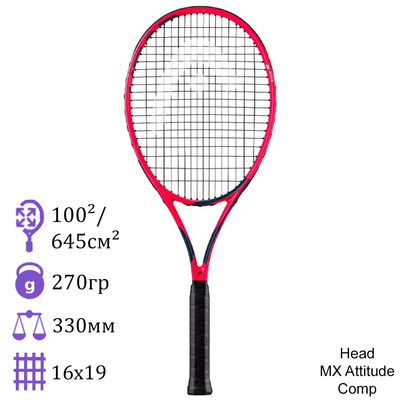 Тенниская ракетка Head MX Attitude Comp (Light red)