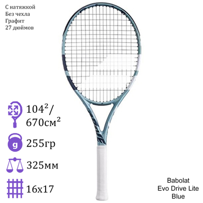 Теннисная ракетка Babolat Evo Drive Lite Blue