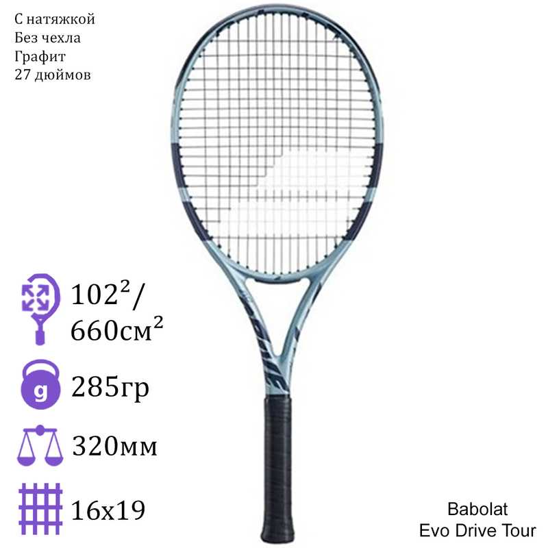 Теннисная ракетка Babolat Evo Drive Tour Blue