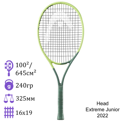 Теннисная ракетка Head детская Extreme Junior 2022