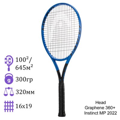 Теннисная ракетка Head Graphene 360+ Instinct MP 2022