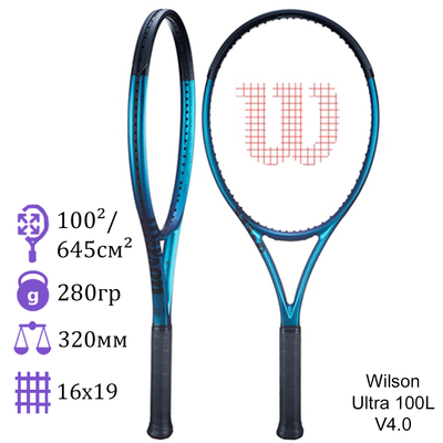 Теннисная ракетка Wilson Ultra 100L V4.0