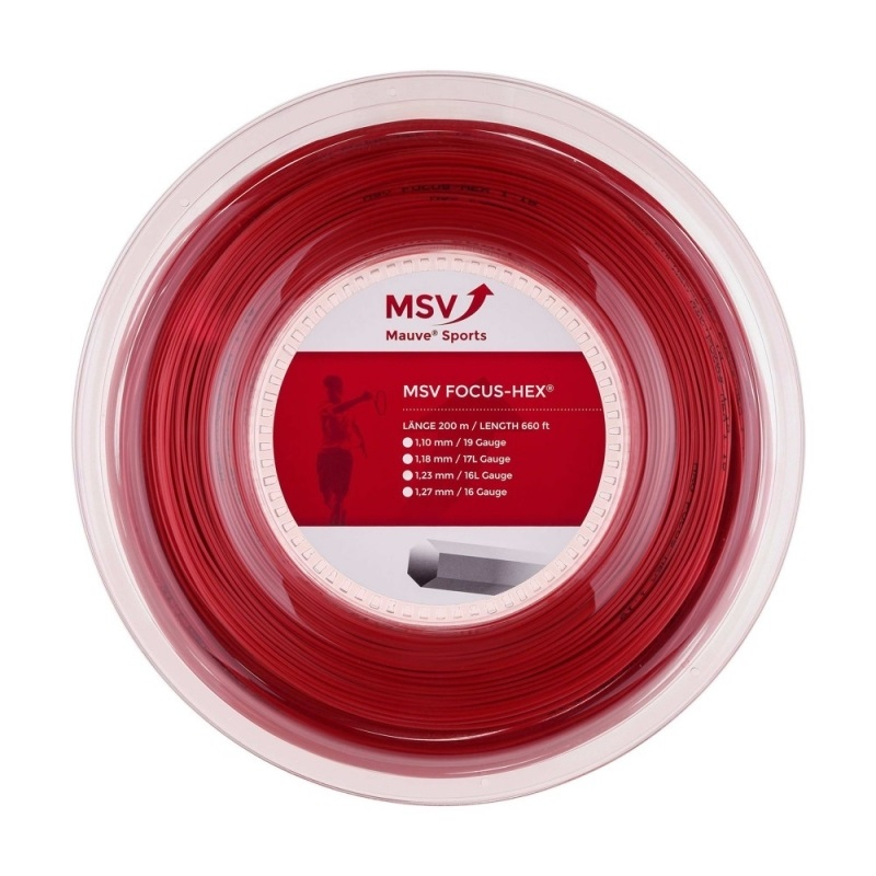 Теннисная струна MSV Focus-Hex Red 1,23 200 метров