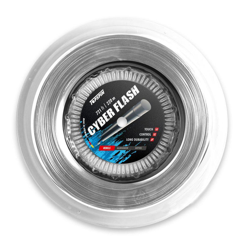 Теннисная струна Topspin Cyber Flash 1,30 220 метров (Серый)