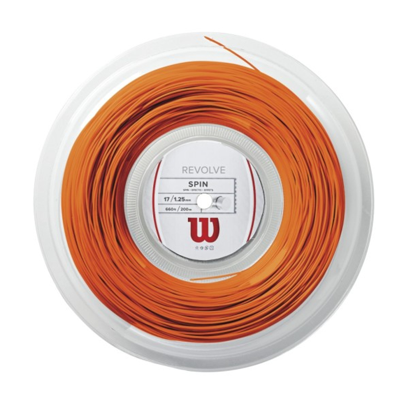 Теннисная струна Wilson Revolve Spin 1,30 Orange 200 метров