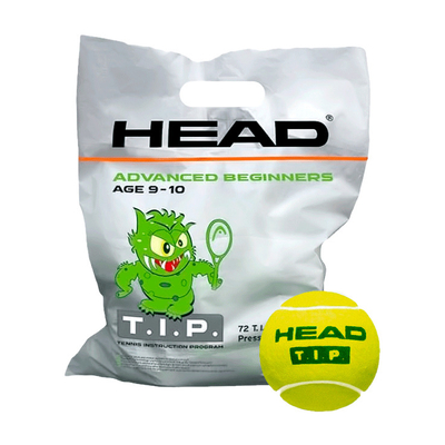 Теннисные мячи HEAD TIP GREEN (пакет 72 мяча) зелёные детские