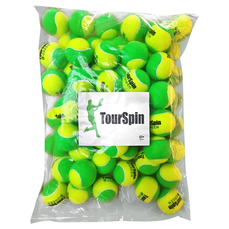 Теннисные мячи TourSpin Green 60pcs Bag