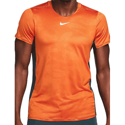 Футболка Nike Court Dri-Fit Advantage Print T-Shirt M (Campfire Orange/Deep Jungle/White)