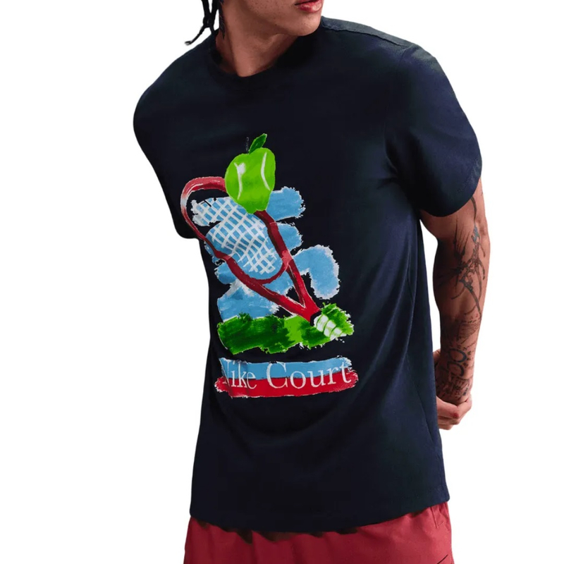 Футболка мужская Nike Court Graphic - Obsidian